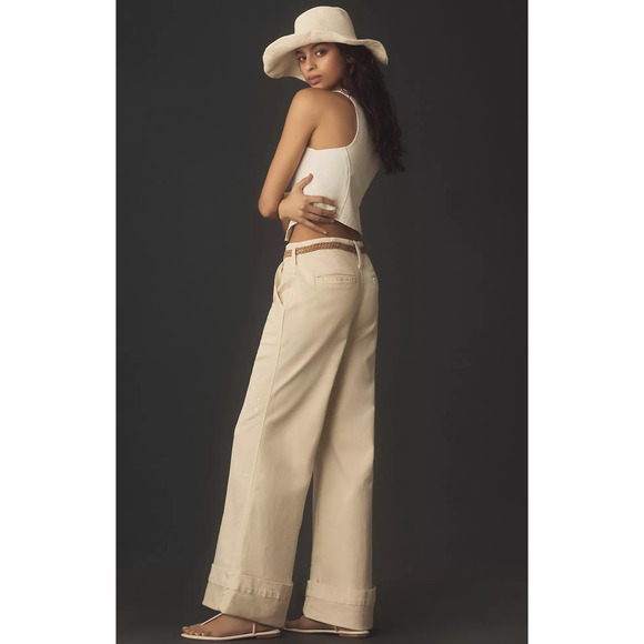 Anthropologie Pilcro Slouchy Splatter Chino Pants - New 28 waist - Picture 4 of 5